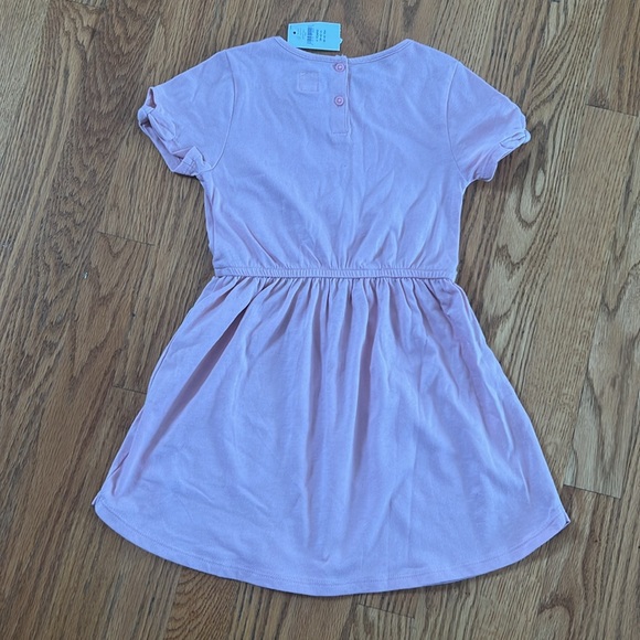 NWT Girls Gap Shortsleeved Blush Pink Dress (39-42 in/36-40lbs) - Picture 7 of 8